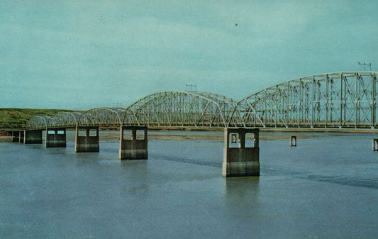 135 Missouri River Bridge Chamberlain Badlands Black Hills South Dakota Postcard