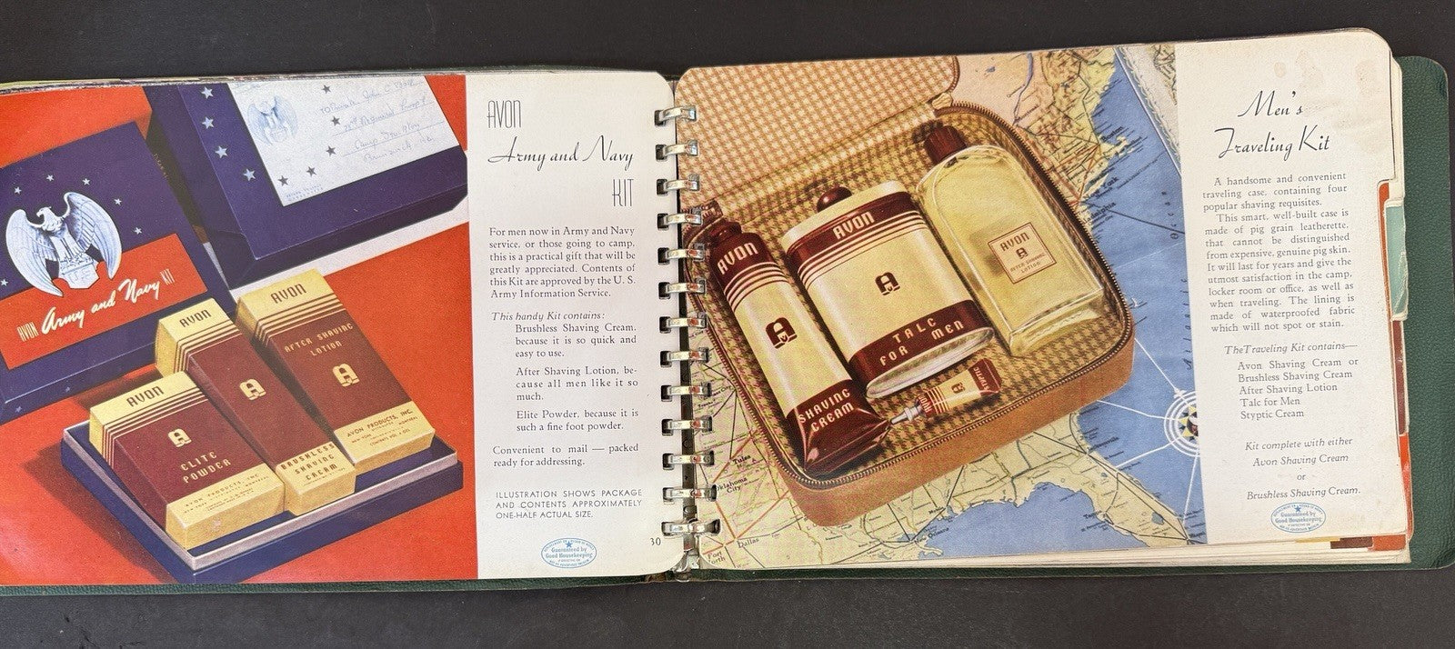 RARE Vintage Avon 1942 Spiral Bound Catalog Color Picture Products Price List