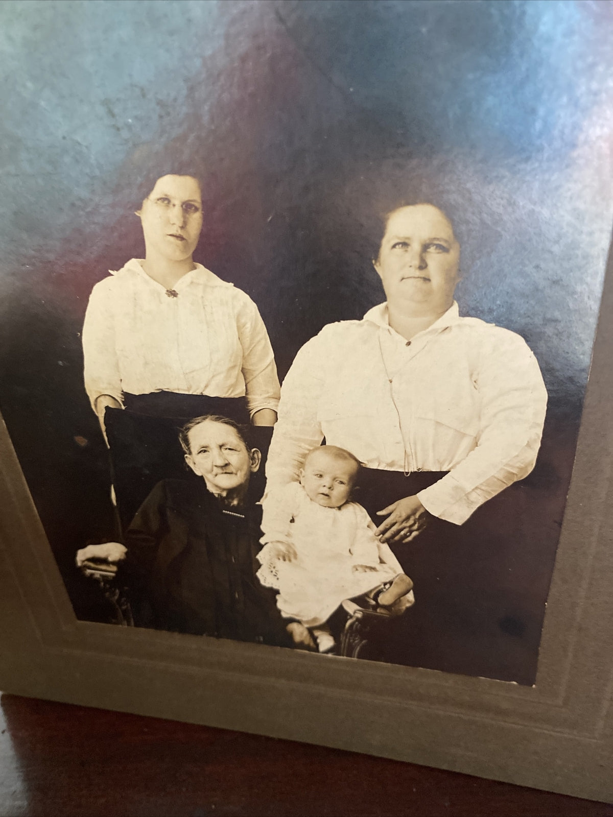 Vintage Victorian Real Photo on Card Generational Photo Family of Women