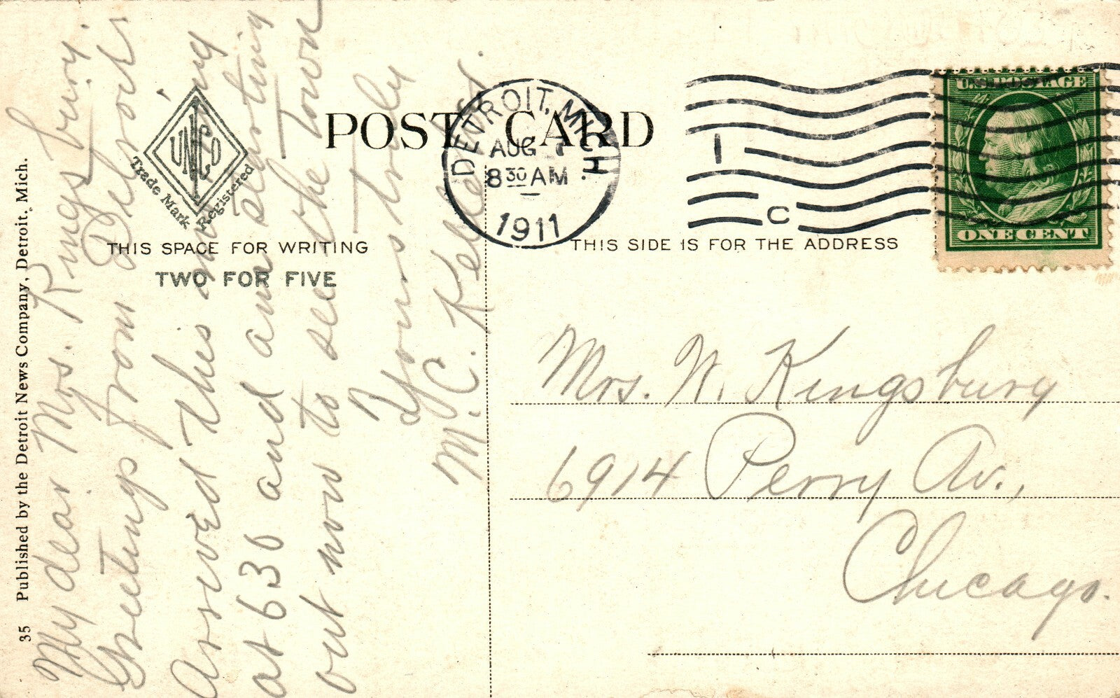 Canoeing on the Canal Belle Isle Park Detroit  MI Michigan Postcard