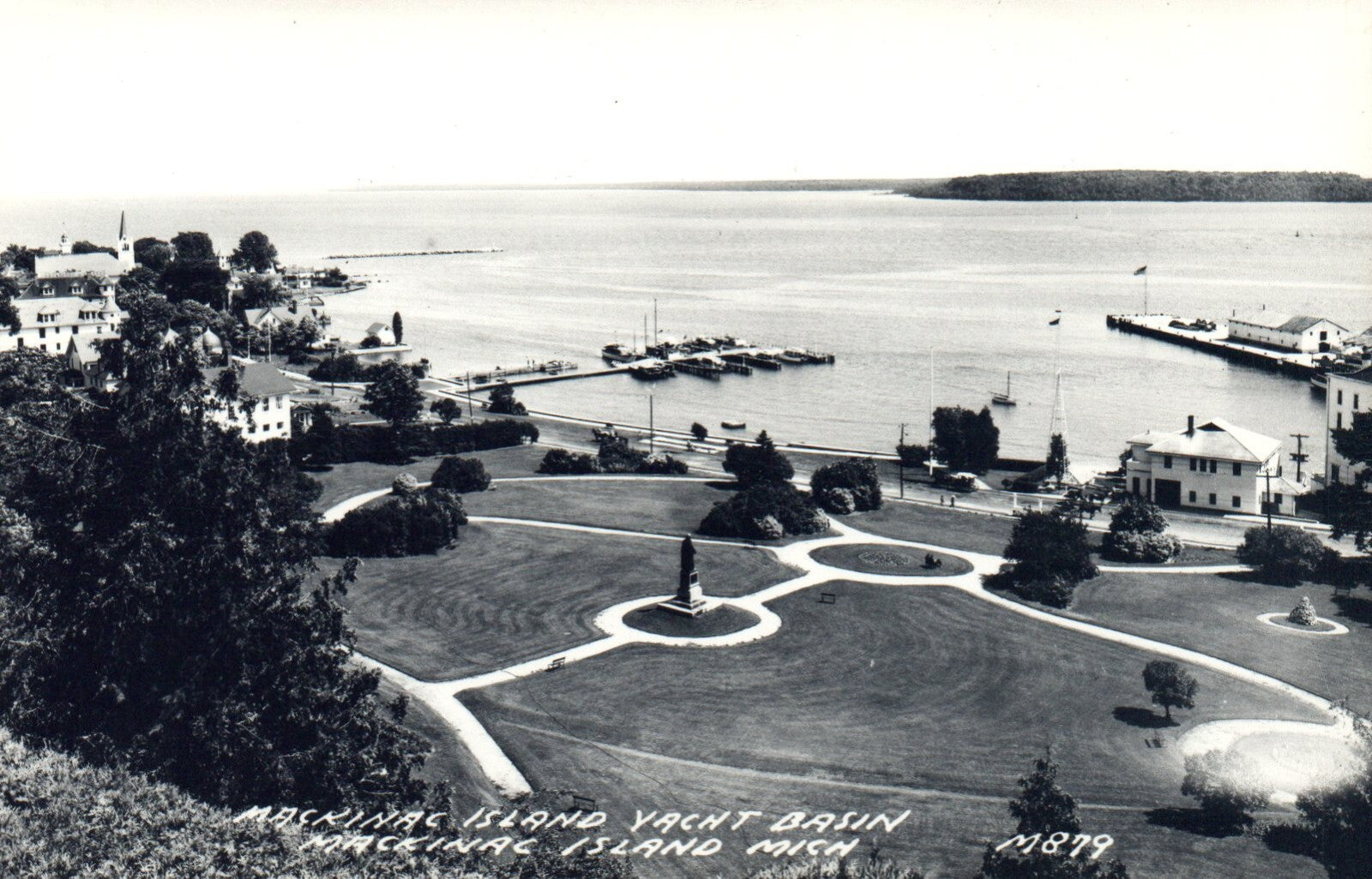 Mackinac Island Yacht Basin Mackinac Island MI Michigan Mich Postcard M879