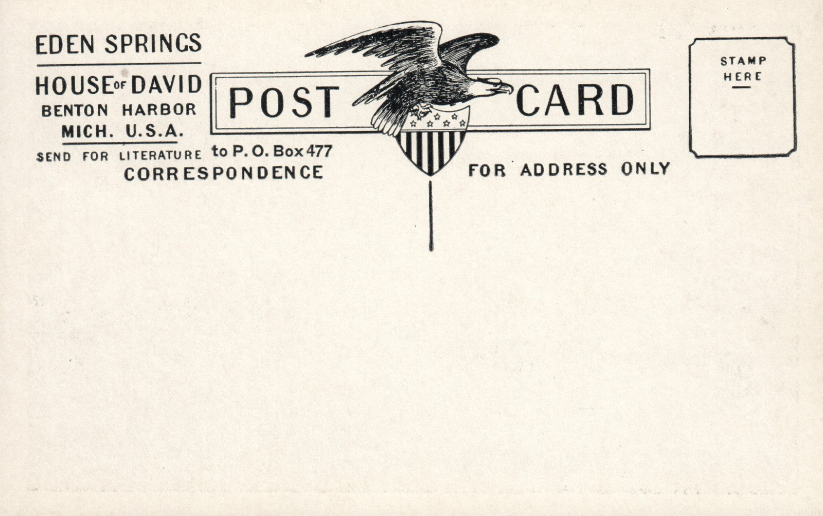 Front Porches House of David Benton Harbor MI Michigan Postcard