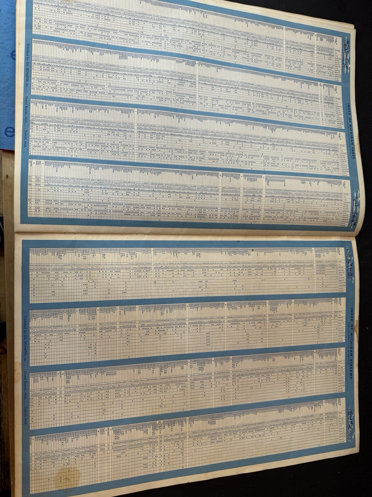 RARE 1958 Rand McNally Fishing Hunting Guide Michigan  Mackinac Bridge issue