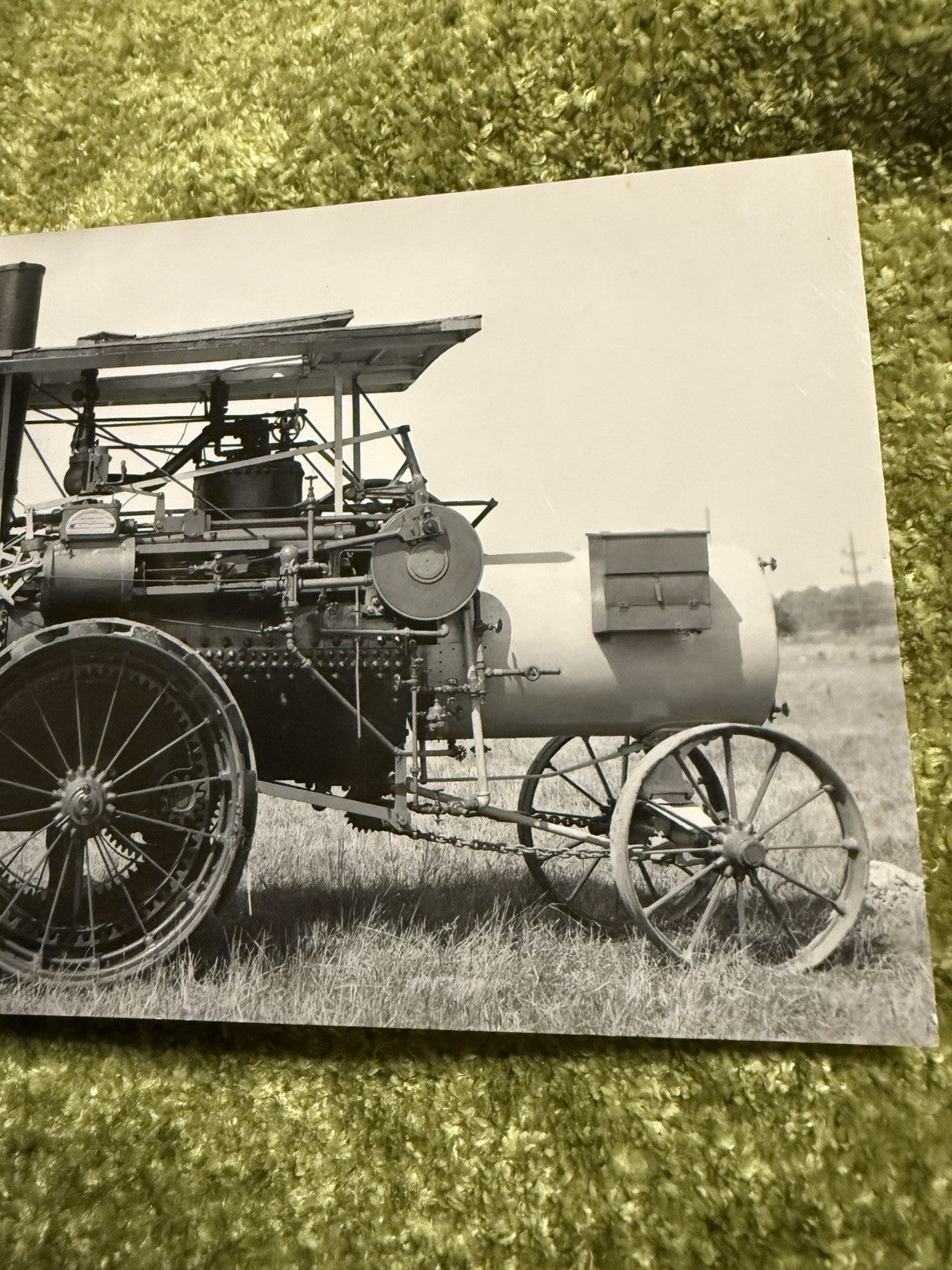RPPC Real Photo Postcard OLD Nichols & Shepard Steam Traction TRACTOR