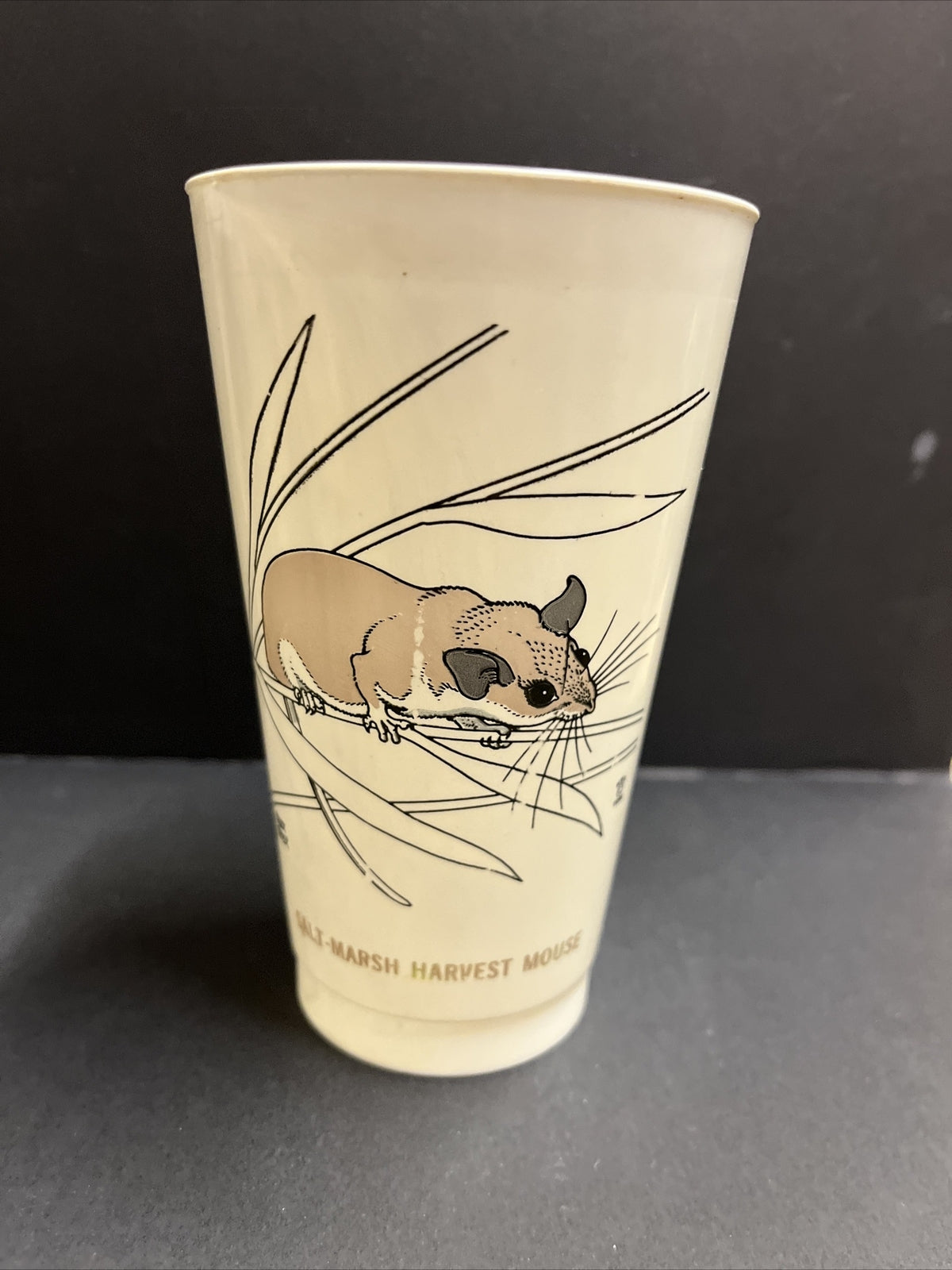 Vintage 1974 7/11 Slurpee Cup Save a Living Thing "Salt Marsh Harvest Mouse" 