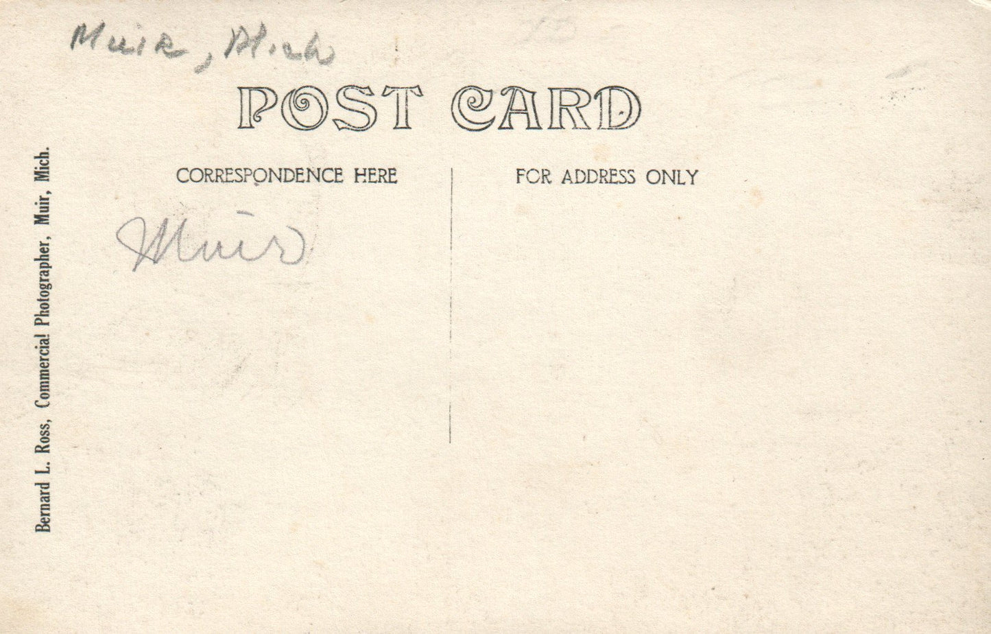 Public School BLDG  Muir MI Mich Michigan Postcard Real Photo