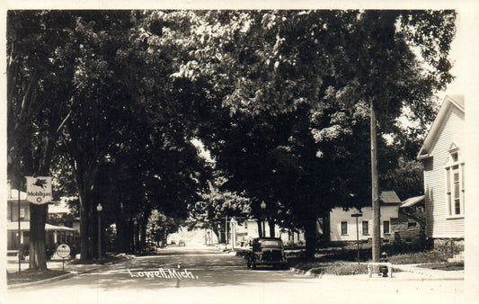 1946 Real Photo Old Lowell 1946 Michigan Mich MI Postcard