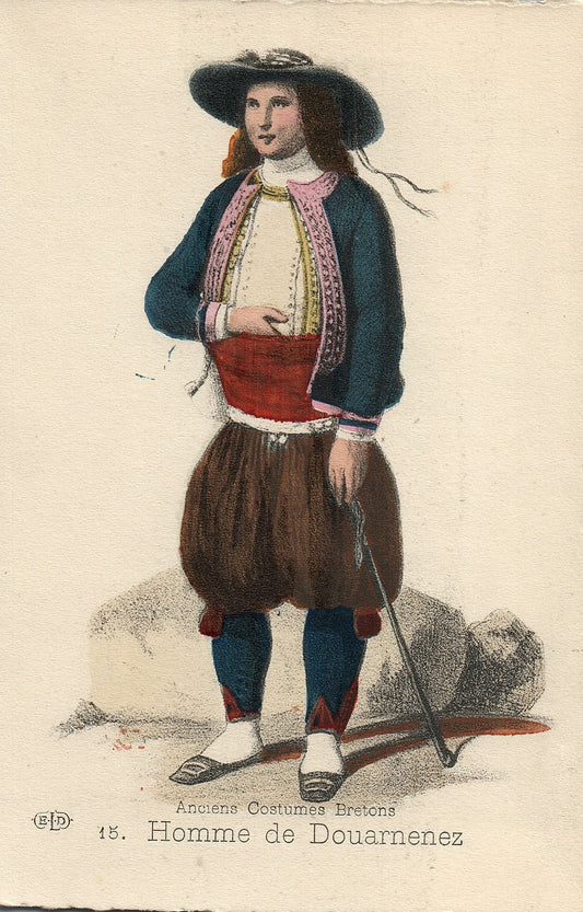 15 Homme de Douarnenez Anciens Costumes Bretons French France Folklore Fashion
