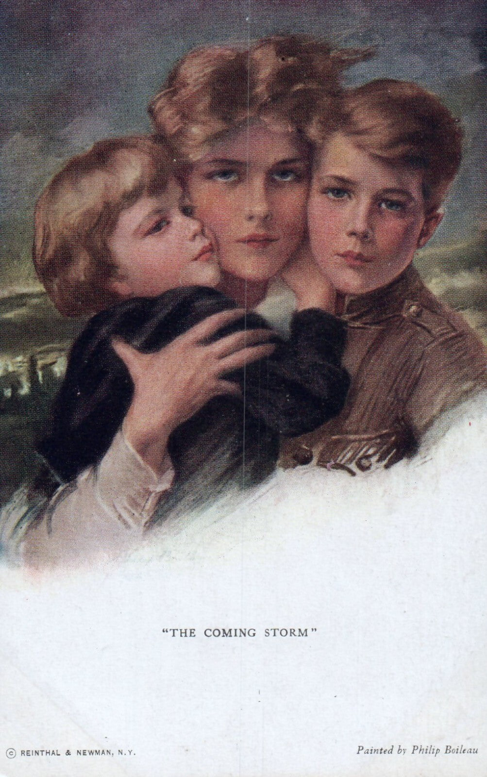 Artist Signed Philip Boileau "The Coming Storm" Vintage Postcard