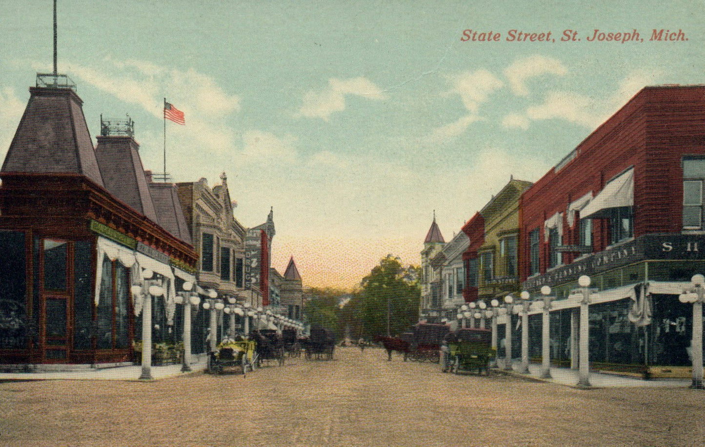 State Street, St. Joseph Michigan Mich MI Postcard 