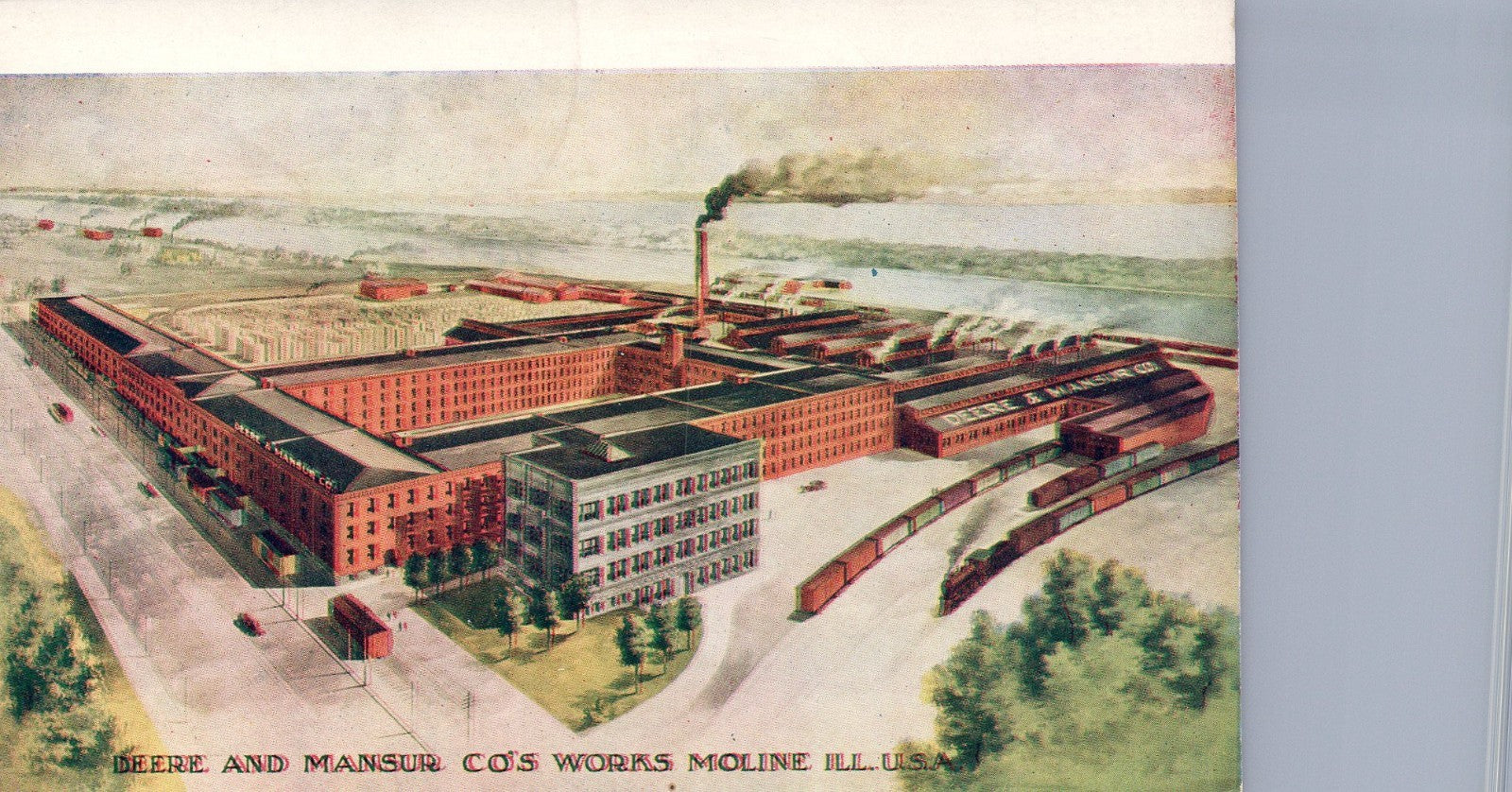 Deere and Mansur CO's works Moline ILL. US Vintage postcards