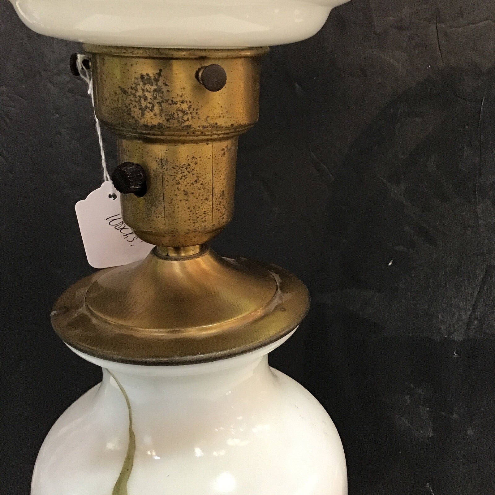1930's Art Deco art nouveau26.5" Rare Hand Painted  Lamp Works