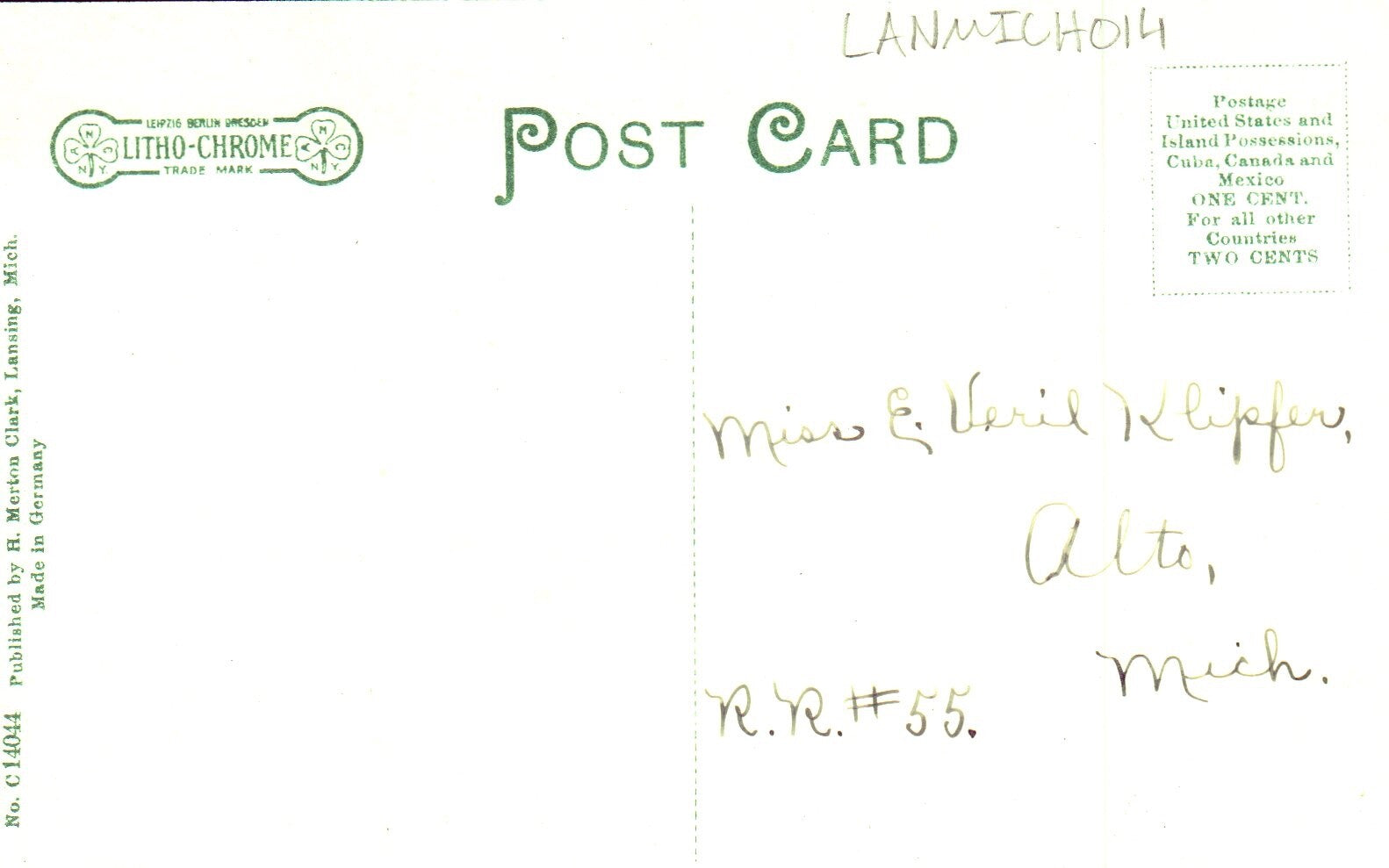 Blind School Lansing MI Michigan Mich Postcard 10364
