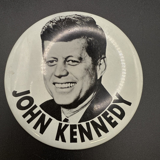 1960 John F. Kennedy 3 Inch Pin-Back Campaign Button pin