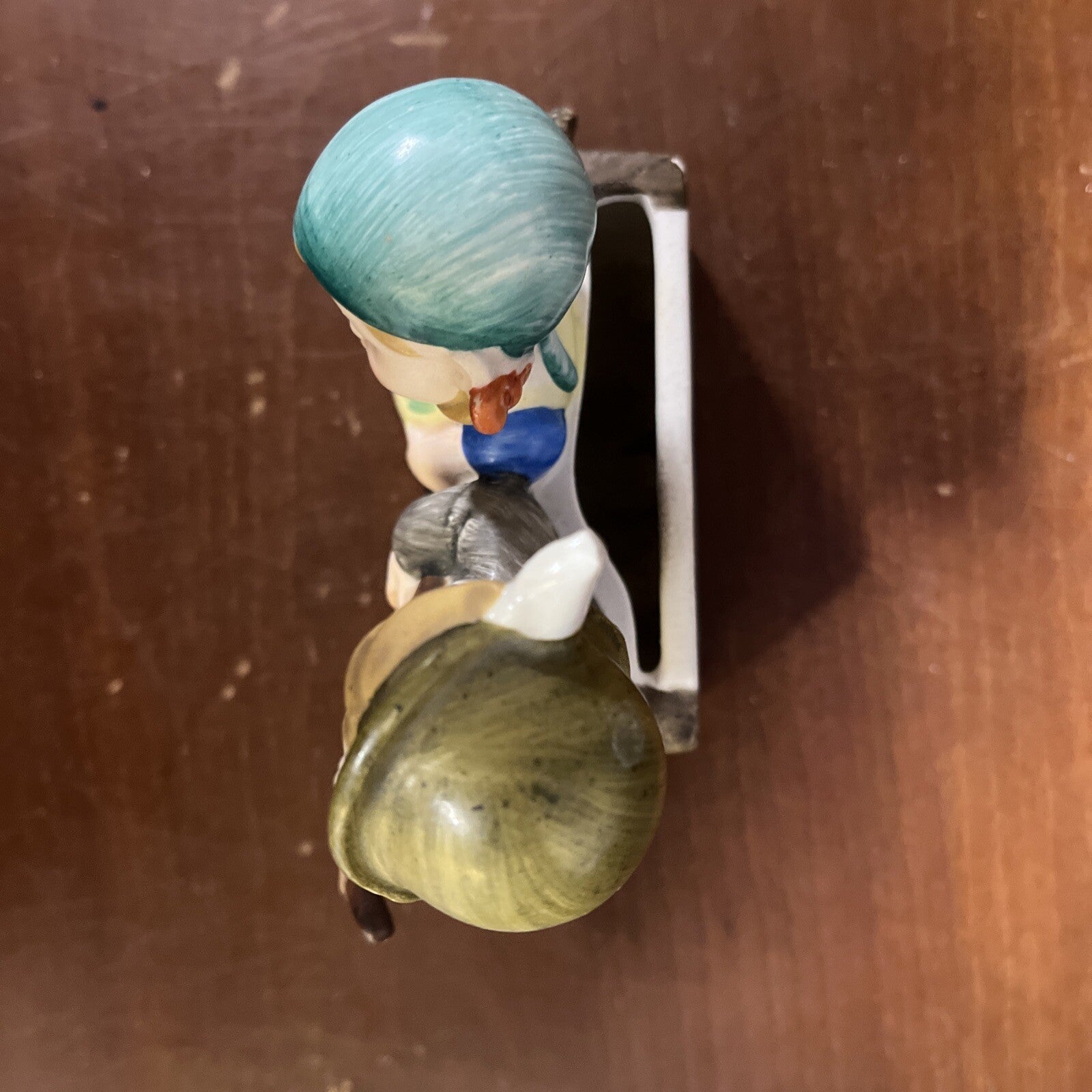 Vintage  Porcelain Wall Pocket  Boy & Girl Ceramic Old Japanese Figurine Kids