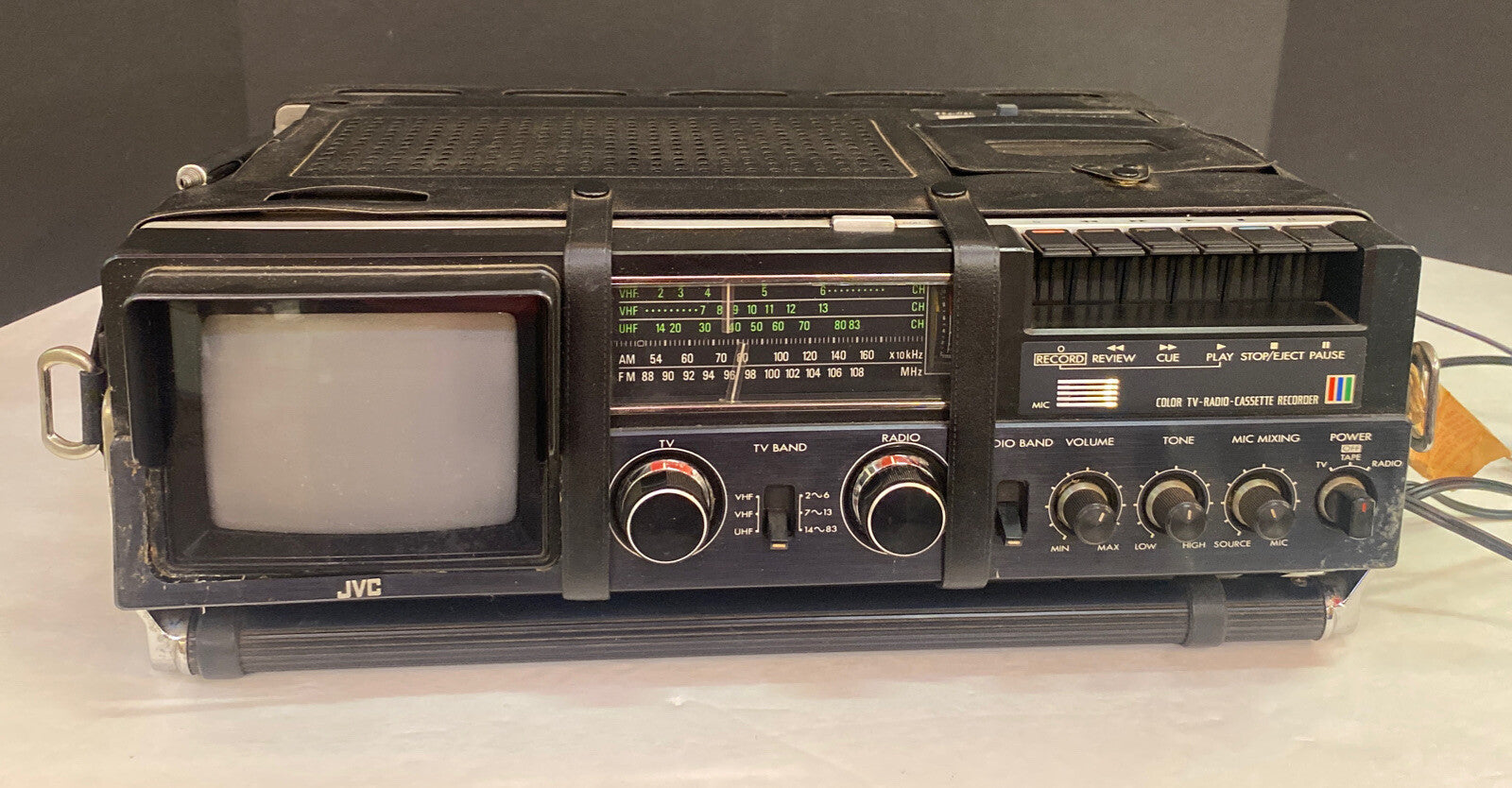 Vintage 1981 JVC CX-500US Portable TV Radio Cassette Player tested working 