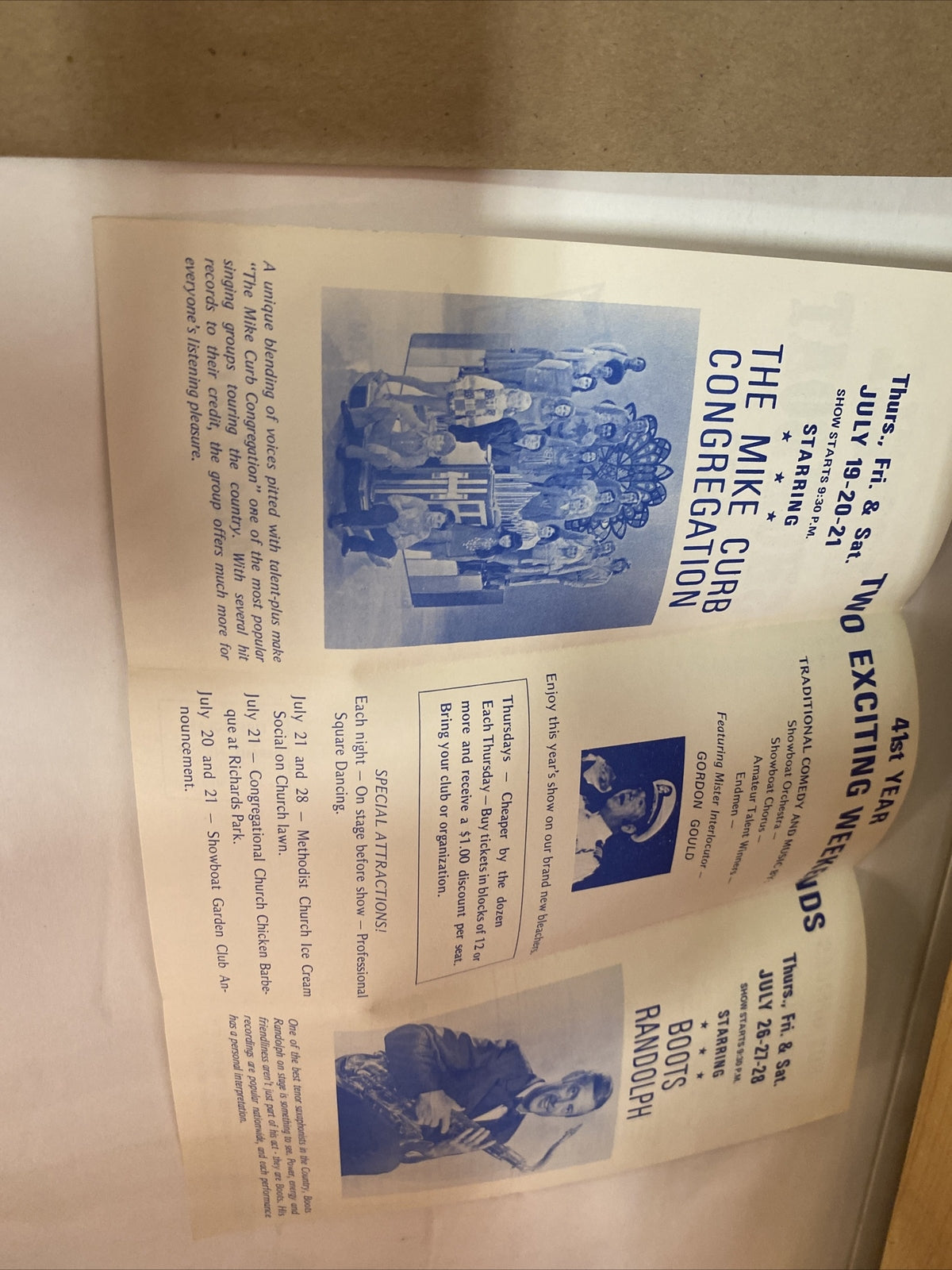 1973 41st Year Boots Randolph Lowell Showboat Mi Michigan brochure 