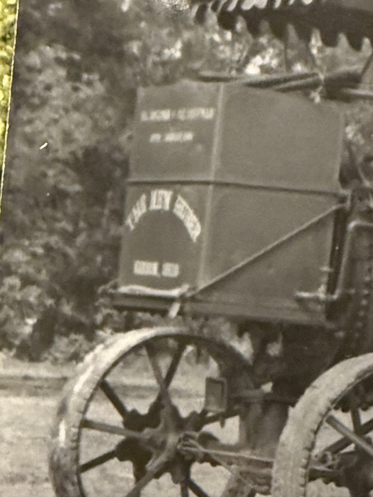 RPPC Real Photo Postcard OLD The Huber Steam TRACTOR