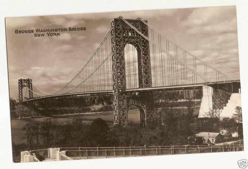 Real Photo George Washington Bridge New York NY  Postcard