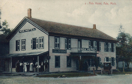 Ada Hotel in Ada Michigan Mich MI Postcard