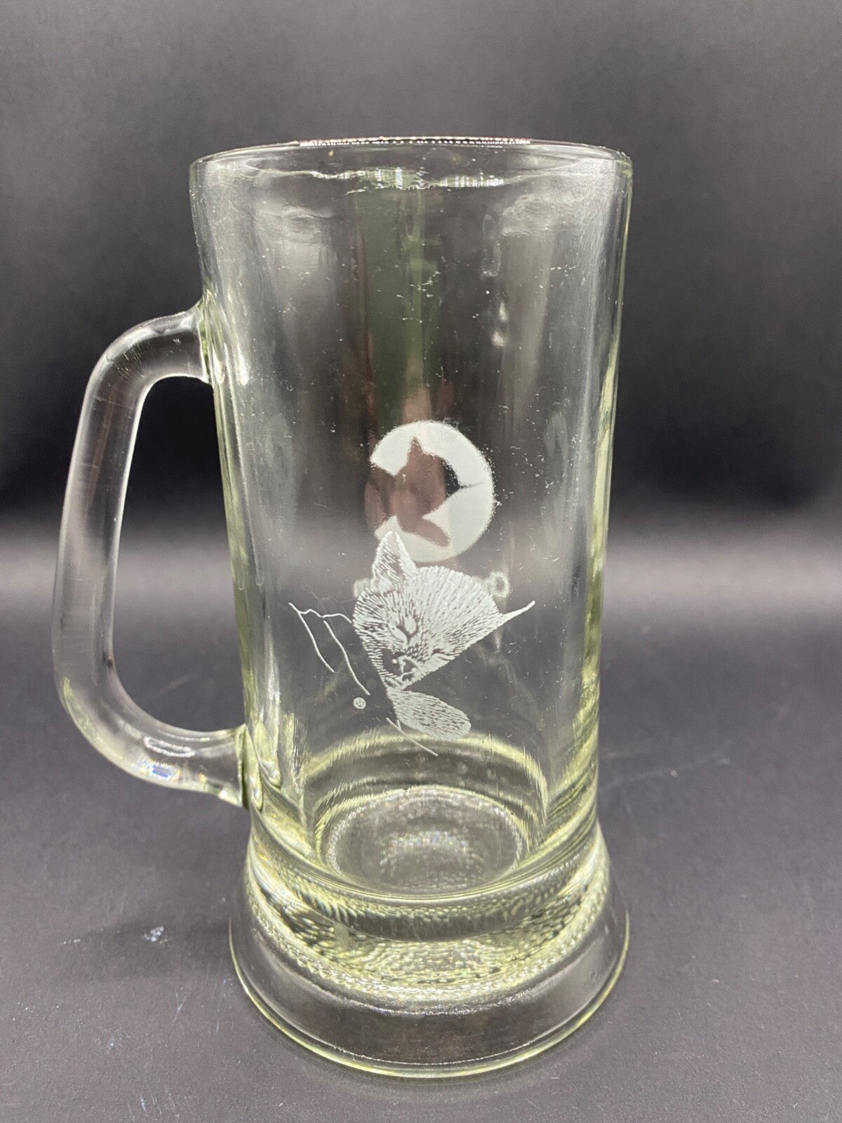 Single Railroad Railway Chessie & Peake Cat Glass Mug 6.5" x 3.5" MUG #3