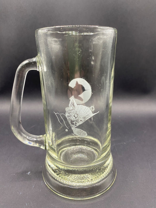 Single Railroad Railway Chessie & Peake Cat Glass Mug 6.5" x 3.5" MUG #3