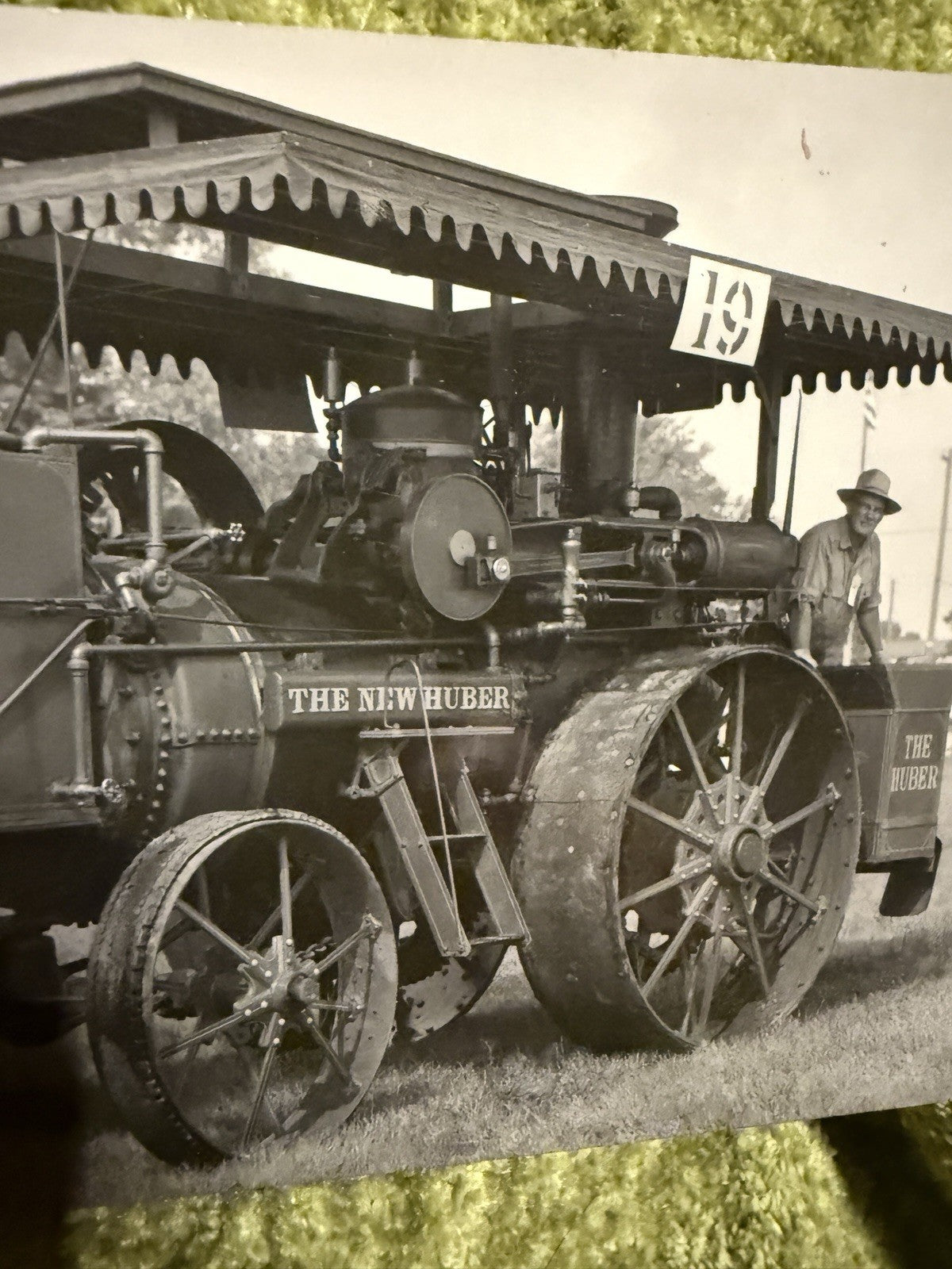 RPPC Real Photo The New Huber Postcard OLD TRACTOR AF Brandt PA Marion OHIO OH