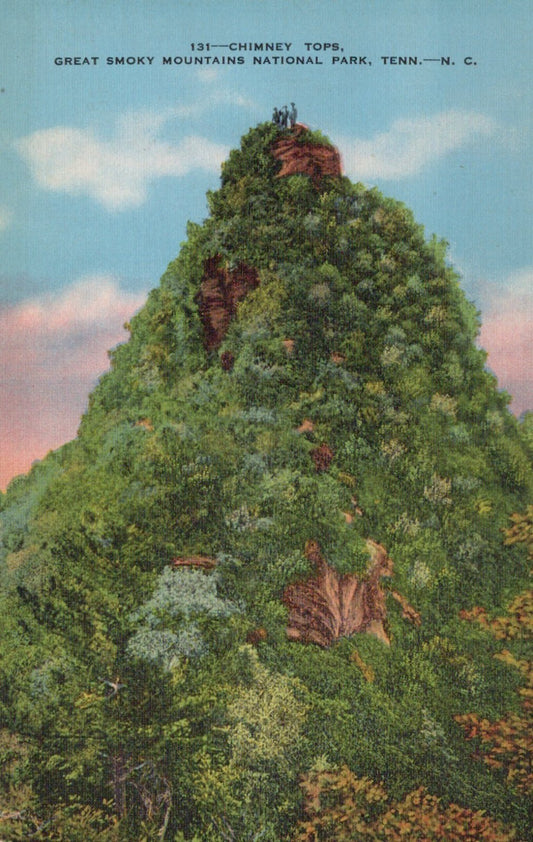 131 Chimney Tops Great Smoky Mountains National Park TN Tennessee Tenn Postcard