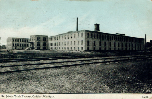 6036 St Johns Factory Cadillac Michigan MI Postcard