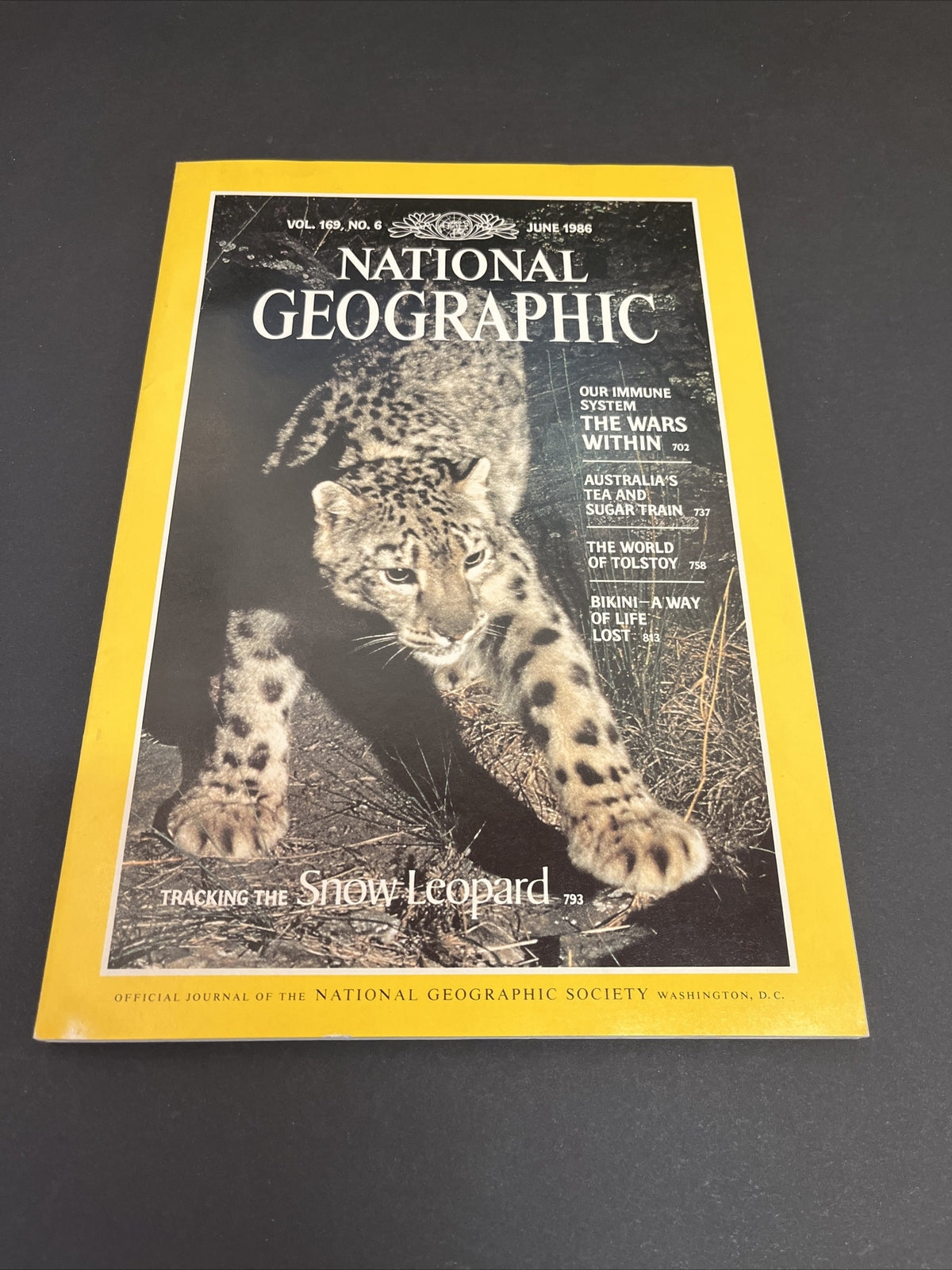June 1986 National Geographic Tracking the Snow Leopard