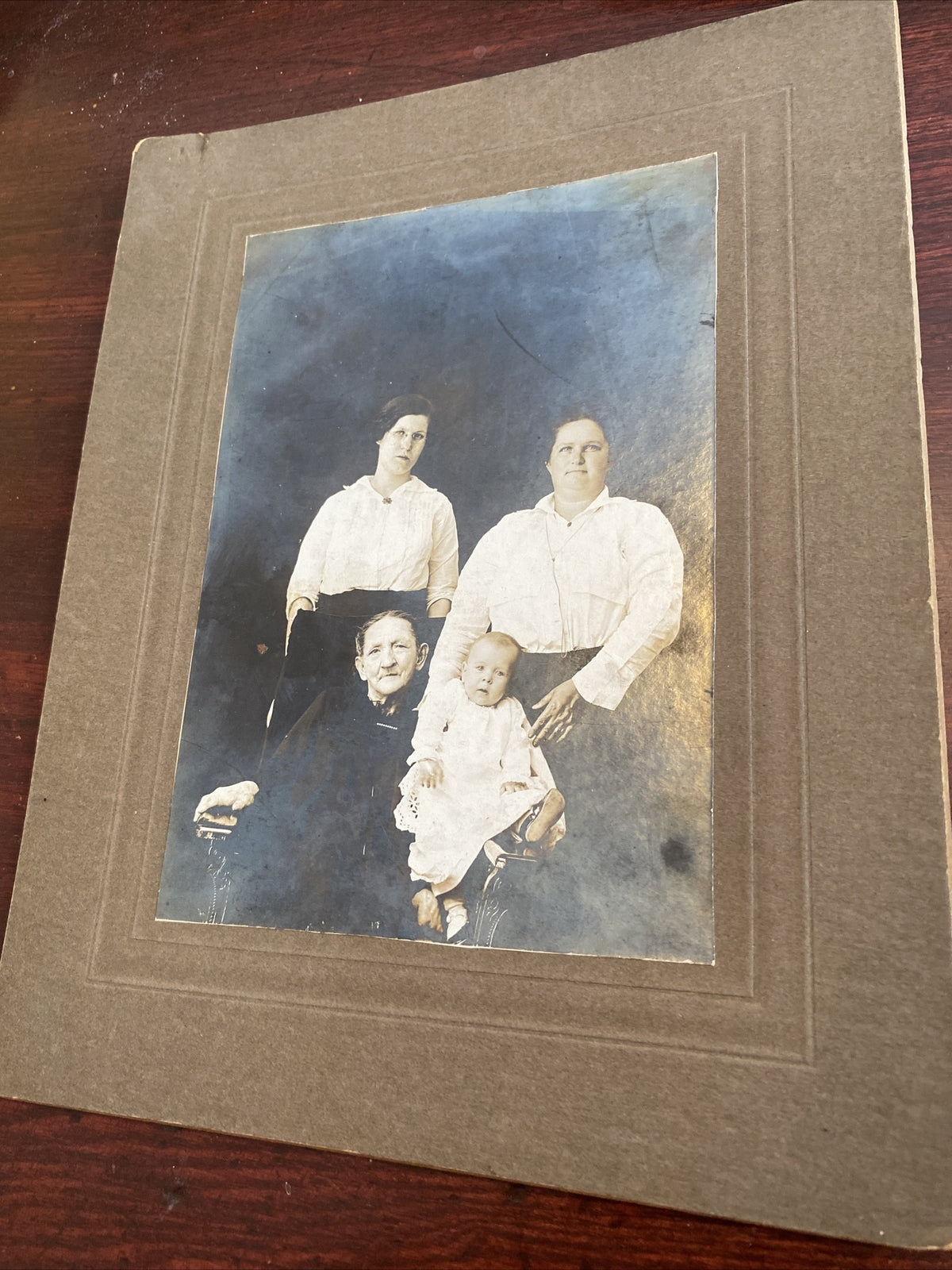 Vintage Victorian Real Photo on Card Generational Photo Family of Women