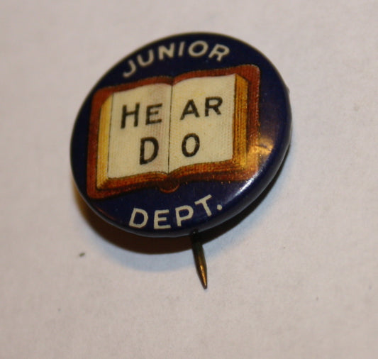 3/4" Junior Hear DO Dept Celluloid Pin