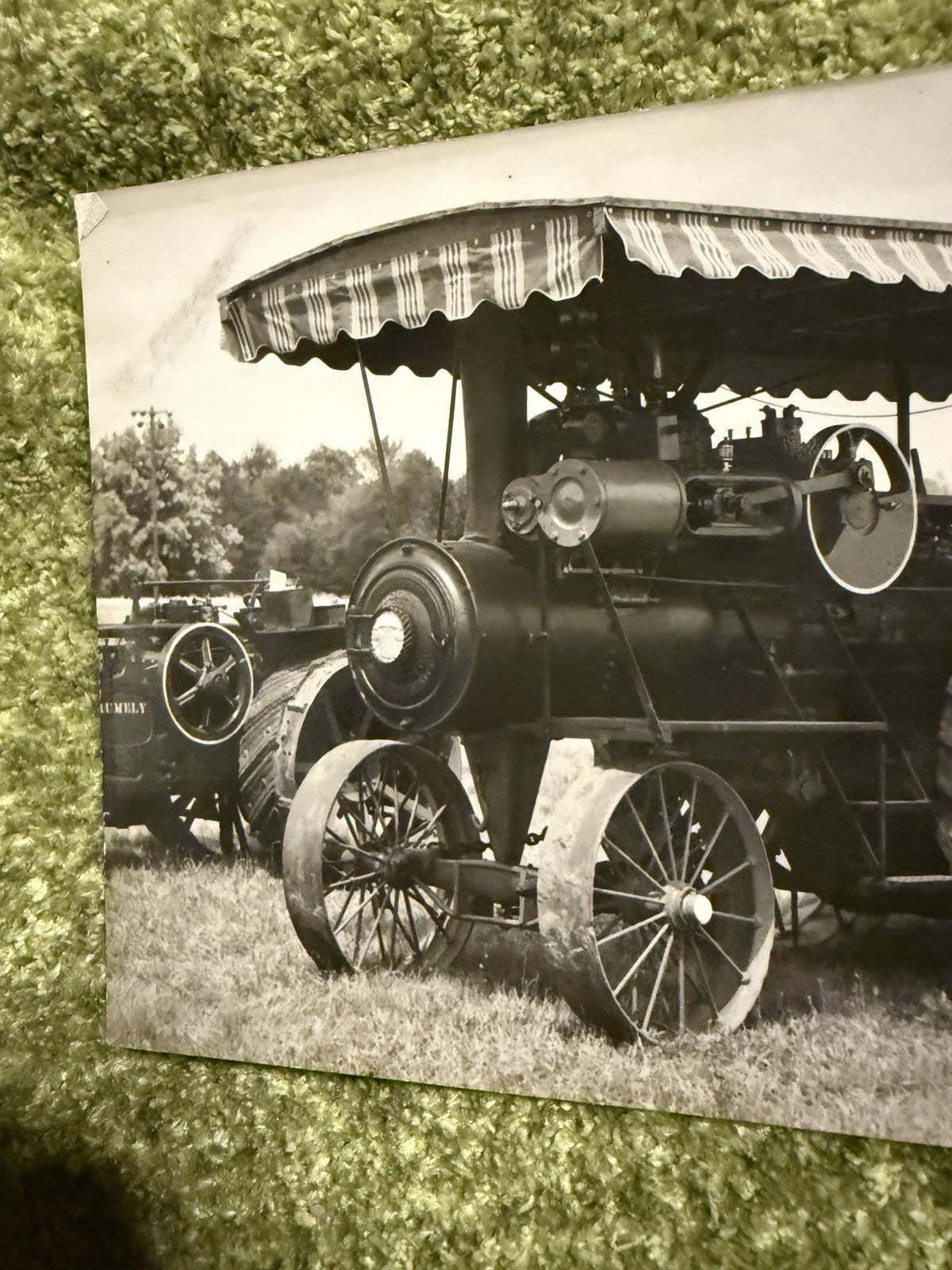 RPPC Real Photo Postcard OLD Russell Steam Traction TRACTOR Massillon OHIO OH