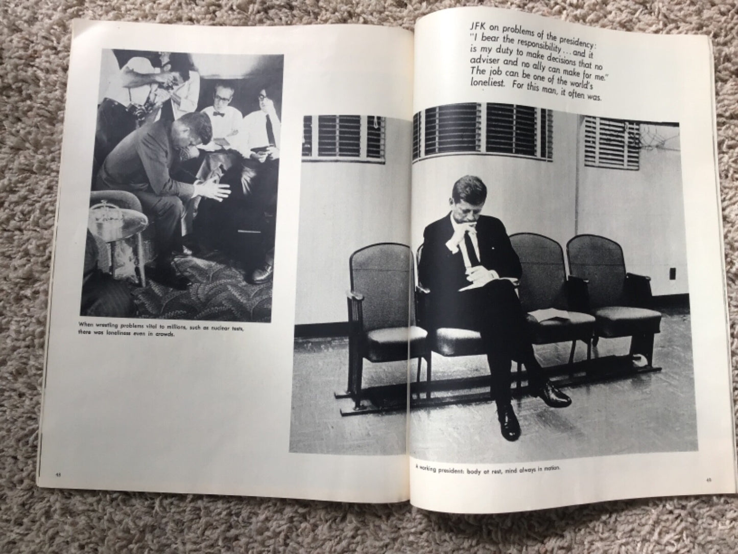Lot of 2 Vintage John Fitzgerald Kennedy JFK President Pictorial Magazines