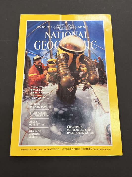July 1983 National Geographic "Exploring A 140-Year-Old Ship Under Arctic Ice"