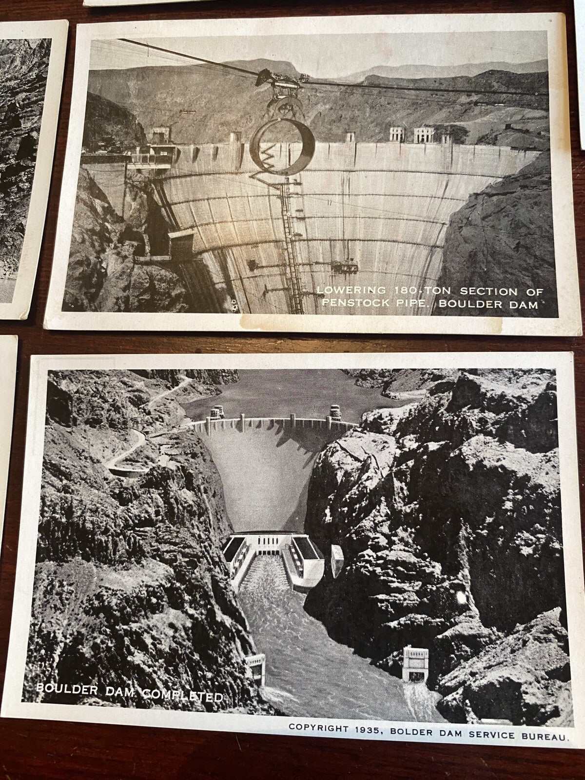 17 Landmark  Boulder City  Hoover Dam Construction Las Vegas Nevada NV Postcard