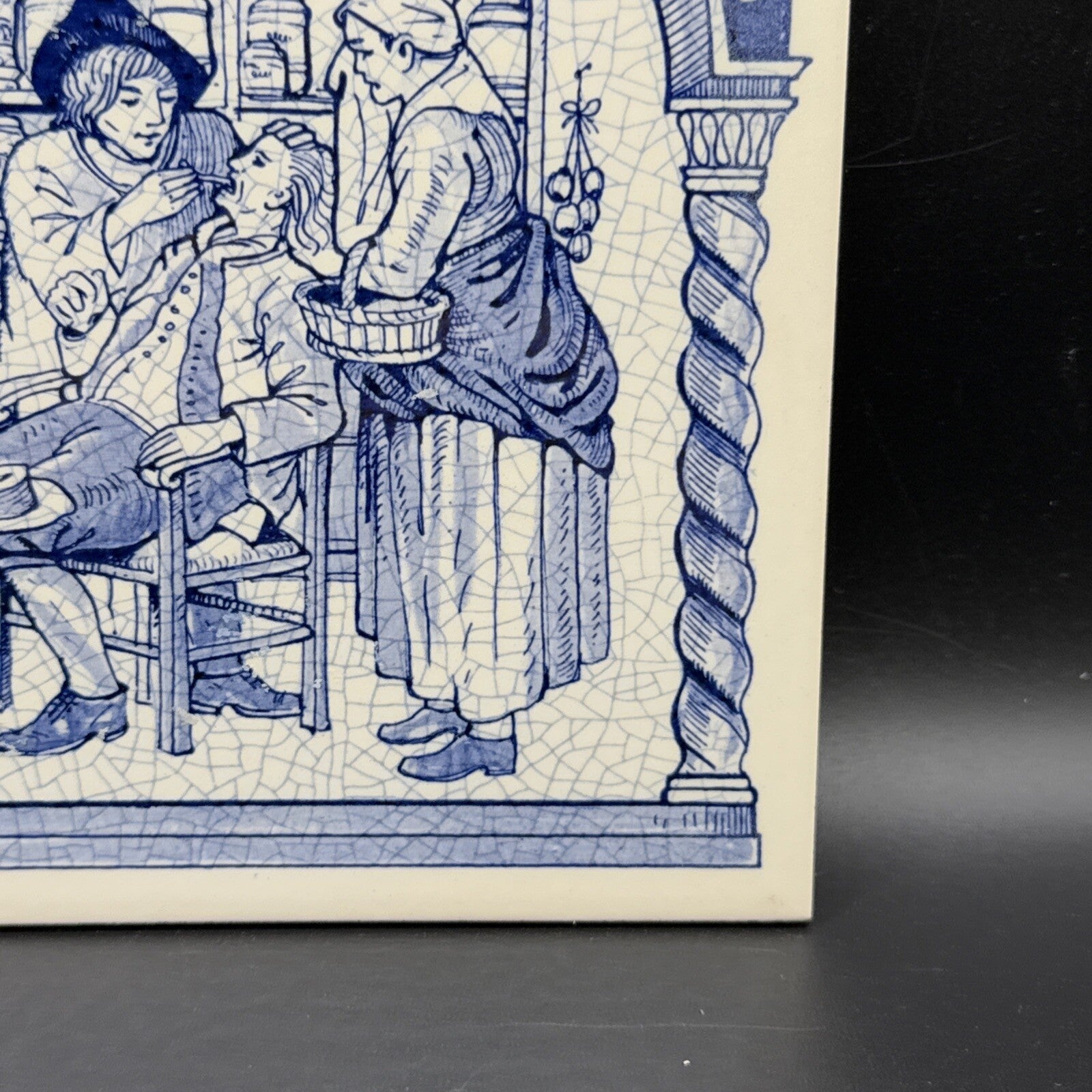 Delft Tile Schoonhaven Holland Vintage Tile Delft Blue White Pharmacy Drug. #5