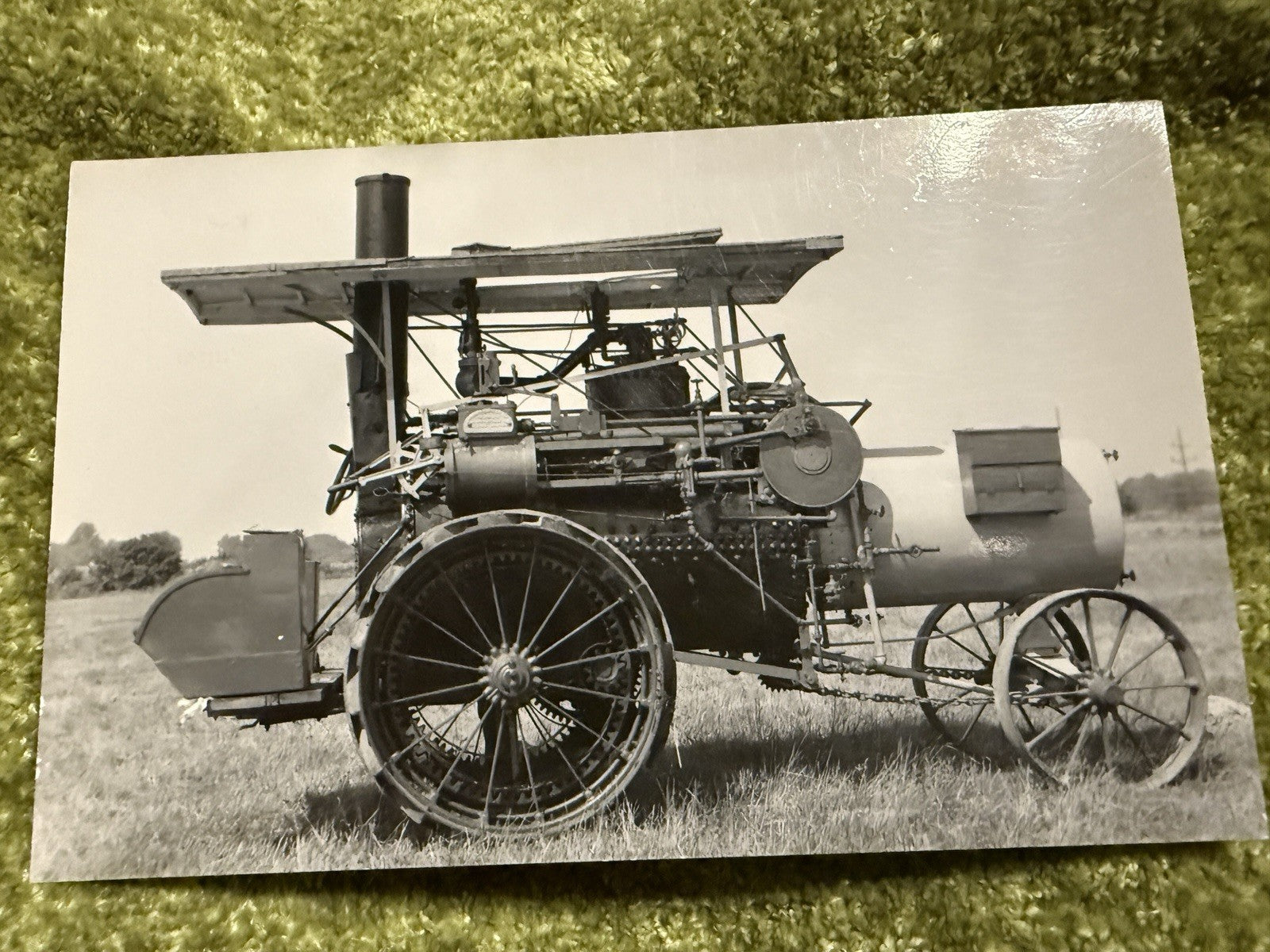 RPPC Real Photo Postcard OLD Nichols & Shepard Steam Traction TRACTOR