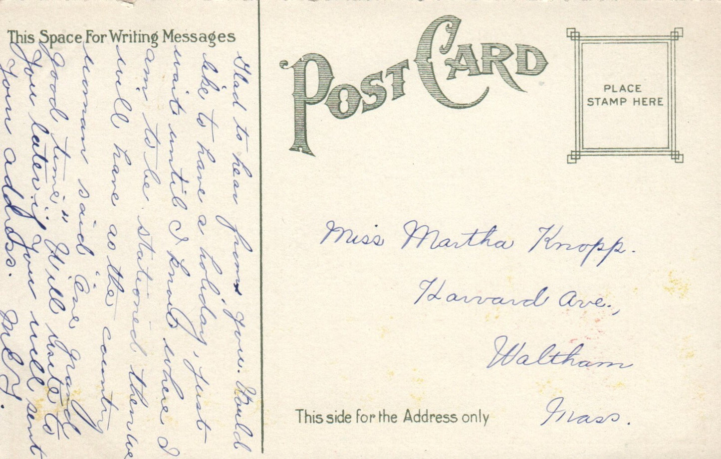 West Boston Bridge Between Cambridge and Boston, Massachusetts Mass Postcard