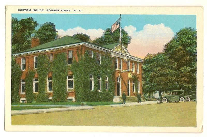 Custom House Rouses Point New  York NY Postcard