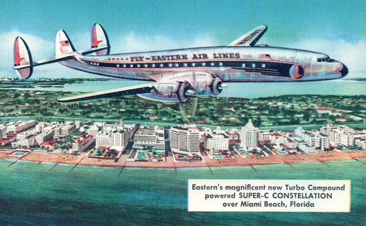 The Silver Falcon "The World's Most Advanced Twin-Engine Airliner" Postcard