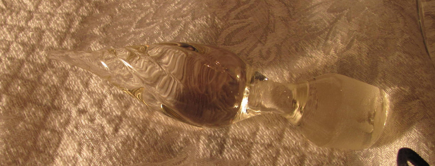 20" Italian Empoli Purple  Amethyst Glass Decanter  Vase Genie Bottle