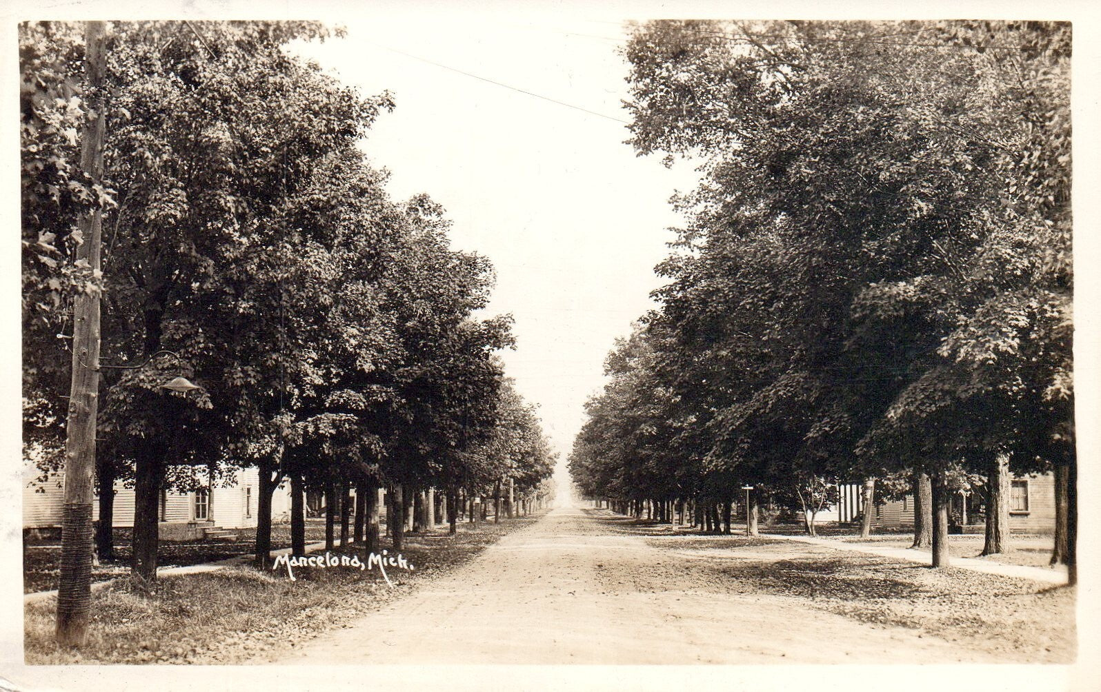 Real Photo Street View Mancelona Mich MI Michigan Postcard