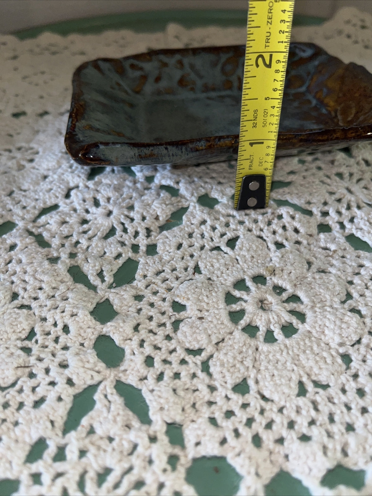 Studio Art Pottery Trinket Dish / Soap Dish  USA Made. 5”