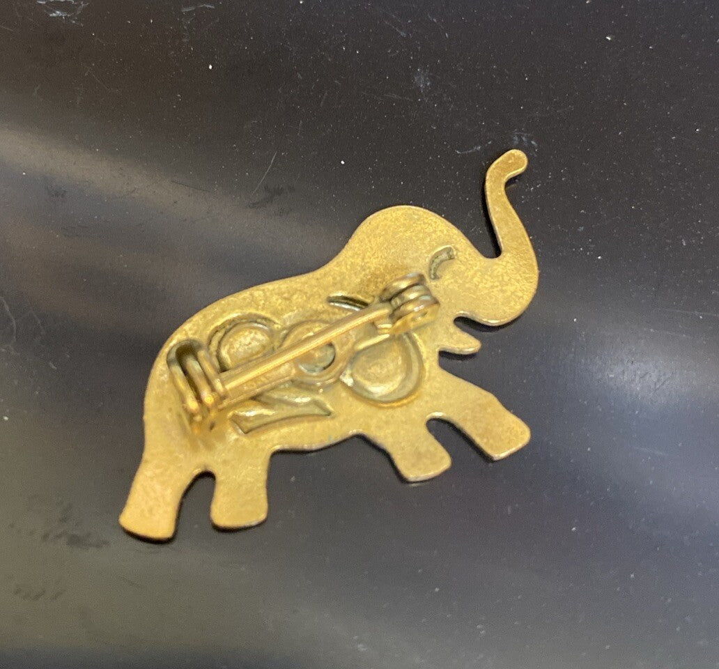 RARE Vintage GOP 1962 Political Elephant pin  Pinback gold