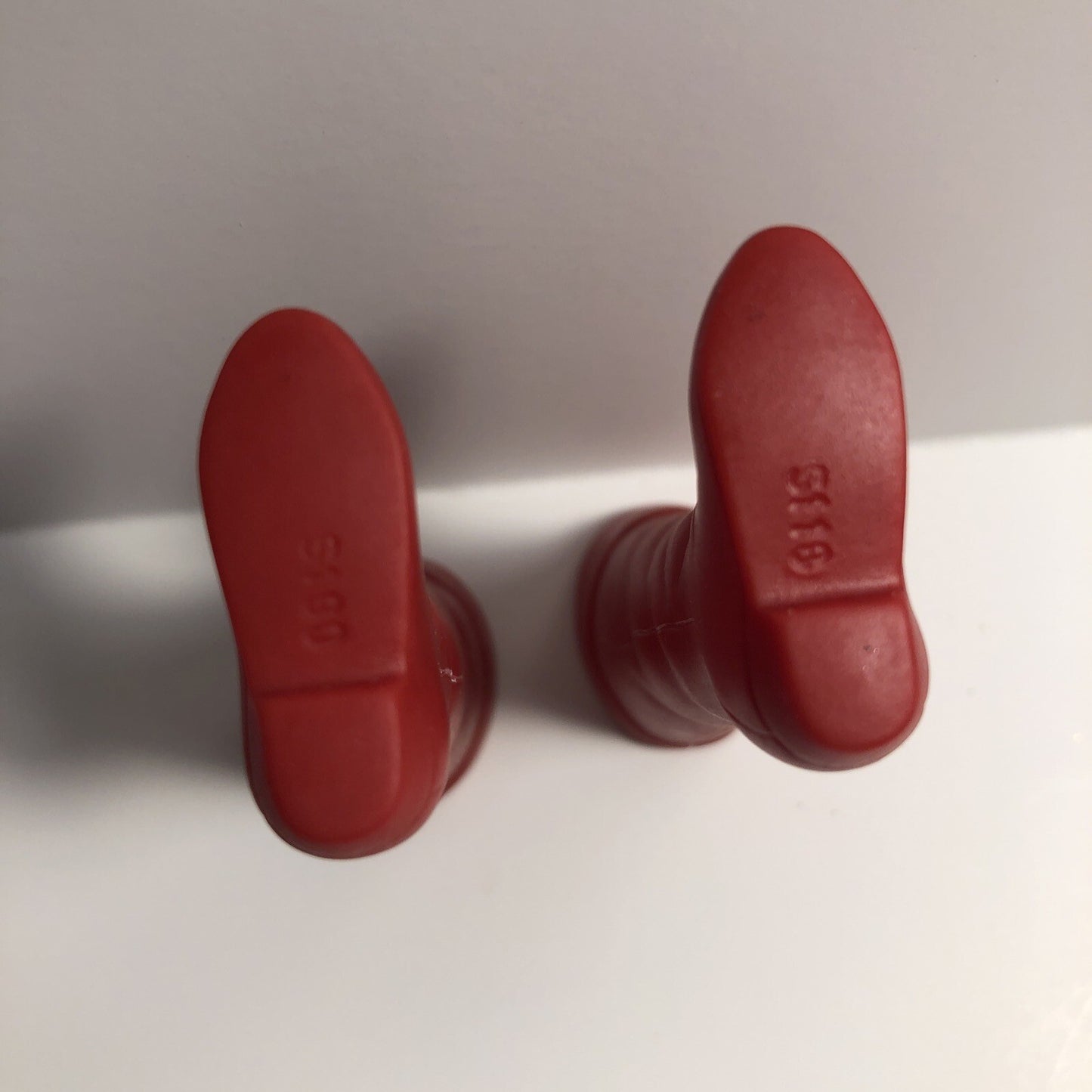 Barbie Doll Size Red Boots Shoes #01 (Doll not included)
