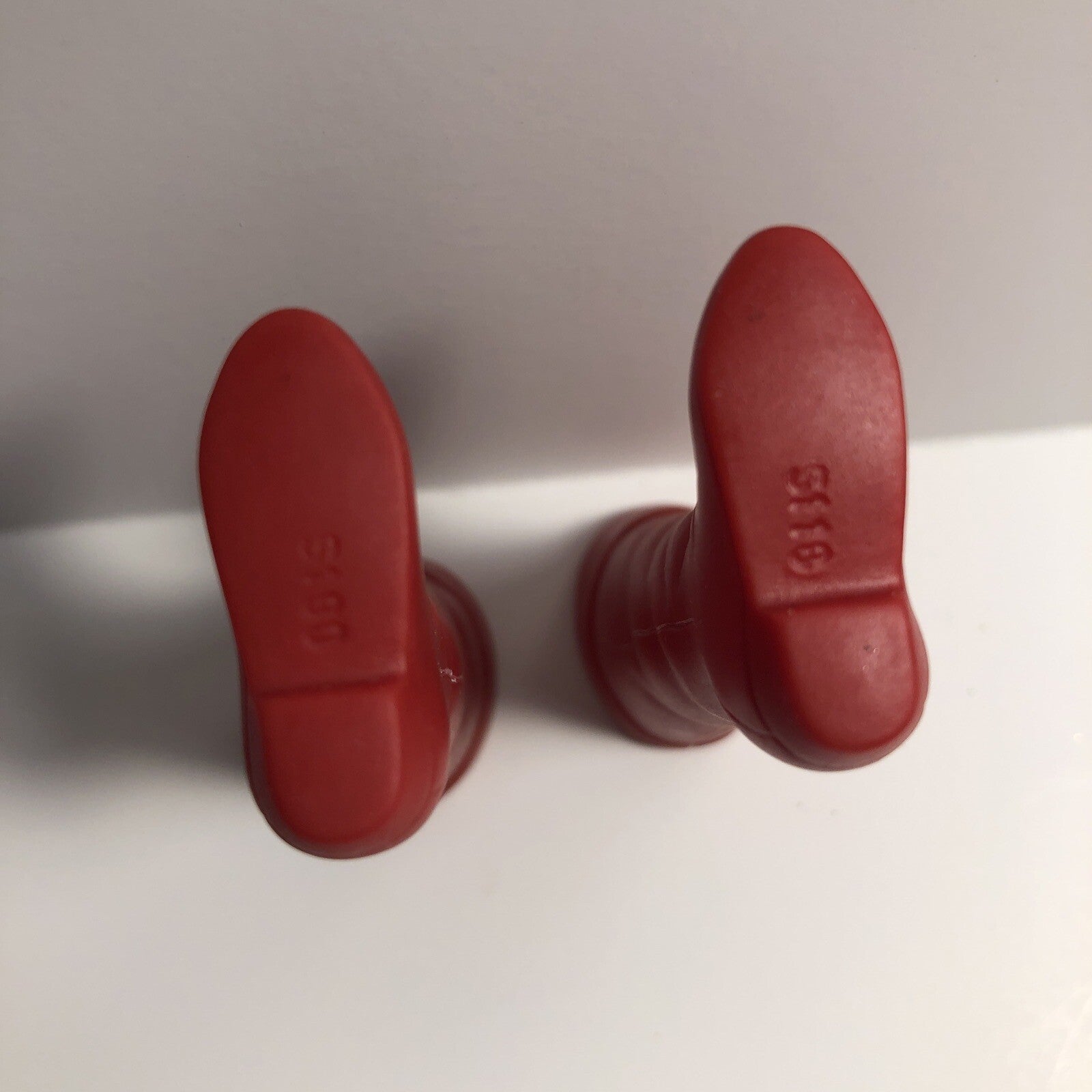 Barbie Doll Size Red Boots Shoes #01 (Doll not included)