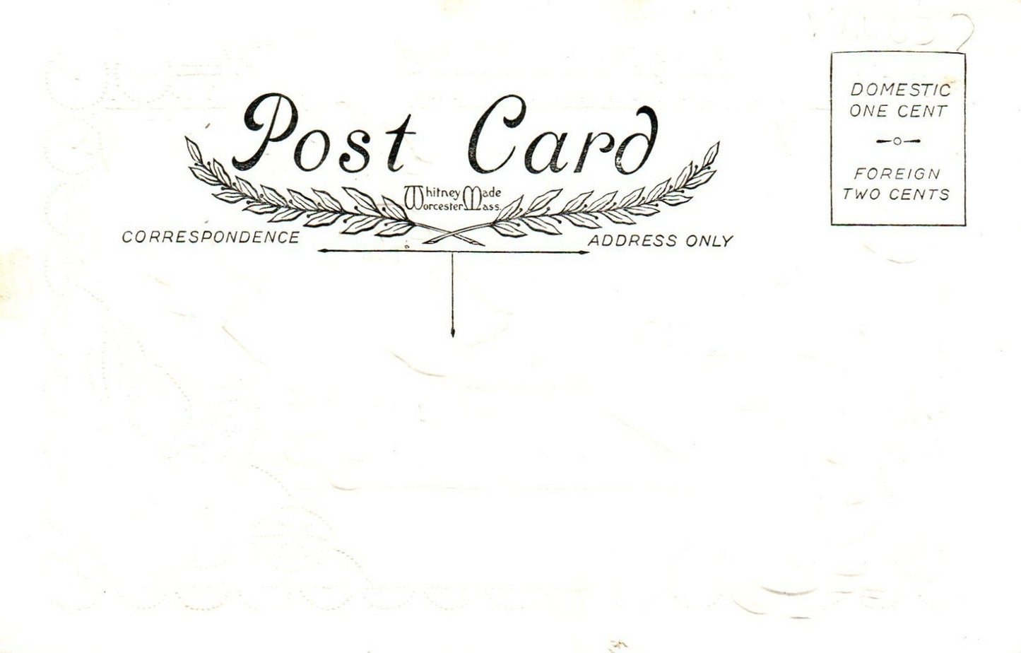 Whitney Boy and Girl Handing Over Love Letters to Each Other Valentines Postcard