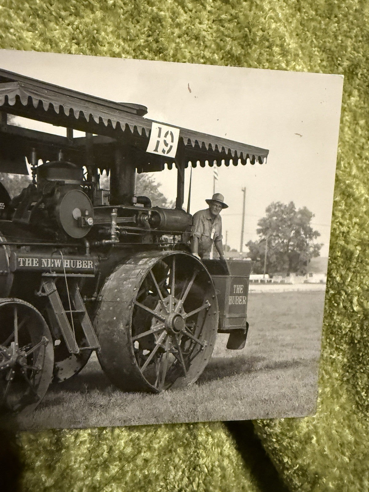 RPPC Real Photo The New Huber Postcard OLD TRACTOR AF Brandt PA Marion OHIO OH