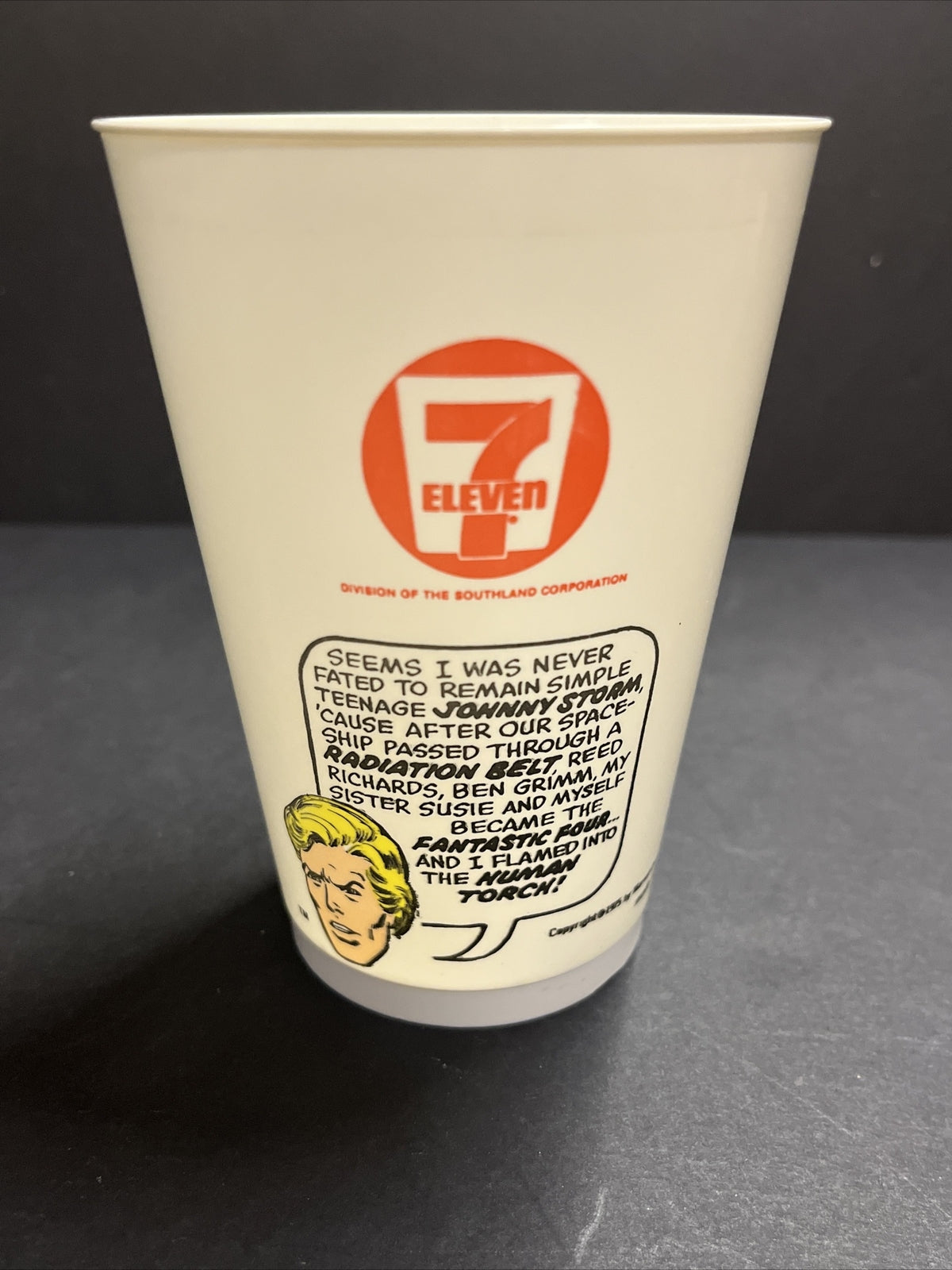 Vintage 1975 7-11 Plastic Slurpee Cup Marvel The Human Torch